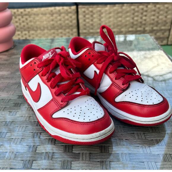 Nike Dunk Low University Red / White – Kids 5Y - Picture 5 of 8